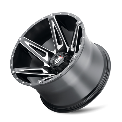 Kutz AT1902 Gloss Black Milled 18X9 5-127 -12MM 78.1MM Off Road Wheels American Truxx