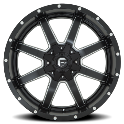 Aluminum Wheels 22X12 Maverick D538 5 On 114.3/5 On 127 Black/Milled 78.1 Bore -44 Offset Fuel Off Road Wheels