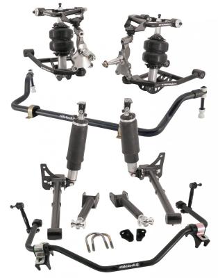 TQ Air Suspension System For 1968-1972 Chevelle Cutlass Front And Rear TQ Shockwaves Front And Rear Strongarms Tall Spindles And Front And Rear Sway Bars Ridetech