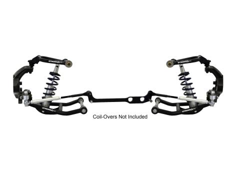 Truturn System For 1963-1982 Corvette W/ Hub Spindles For Use W/ Coil-Overs Or Shockwaves Sold Separately Upper And Lower Arms Corvette Hub Spindles W/ Caliper Brackets Steering Arms And Tie Rods Ridetech