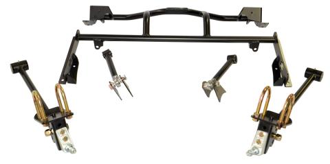 Bolt-On 4-Link W/ Double Adjustable Bars For 1964-1970 Mustang R-Joints Bars Bolt-On Cradle Axle Brackets And Hardware Powder Coated Black For Use W/ Shockwaves Or Coil-Overs Sold Separately Ridetech