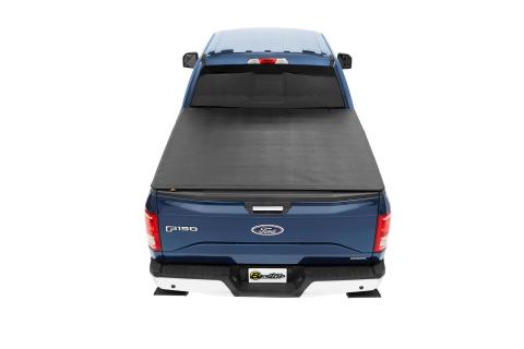 Soft Tri-Fold Tonneau Cover EZ-Fold  For Ford 1993-2004 Ranger 6.0 Foot Black Tailgate Spoiler Not Included Bestop