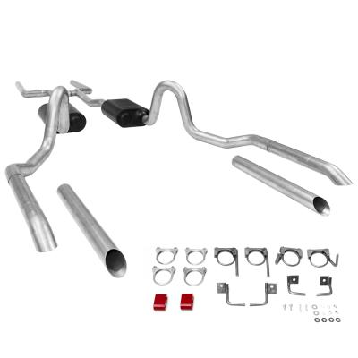 American Thunder Crossmember-Back Exhaust System Fits 1964-1972 GM A-Body With V8 Engines, 2.5 Inch Pipes Aluminized Steel Aggressive To Moderate Sound Flowmaster
