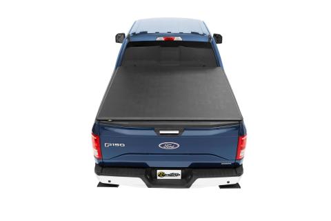 Soft Tri-Fold Tonneau Cover EZ-Roll For Ford 2004-2008 F-150 5.5 Foot Black Tailgate Spoiler Not Included Bestop