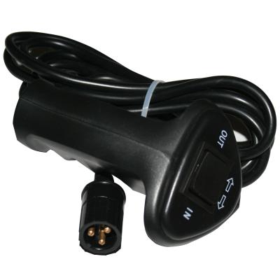Winch Controller Hand Control Truck W/3 Prong Push In Plug 12 Foot Lead Bulldog Winch