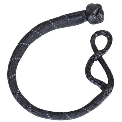 Abrasion Resistant Rope Shackle 12mm 45000 Lbs Breaking Strength 10 Inch Diameter Loop Reflective Bulldog Winch