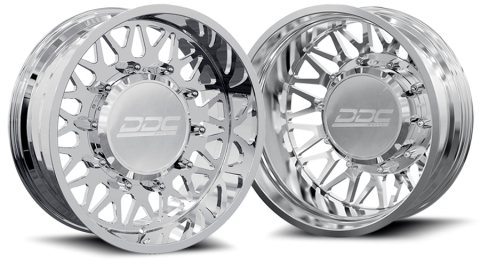 Dually Wheels The Mesh Forged 22x8.25 8x210 Polished SS Fronts 11-25 Silverado/Sierra 3500 DDC Wheels