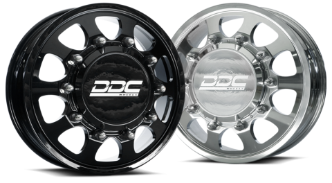 Dually Wheels The Shield 20x8.25 10x225 Polished 05-10 Ford 15-25 F-450/F-550 Dodge Ram 08-25 4500/5500 DDC Wheels