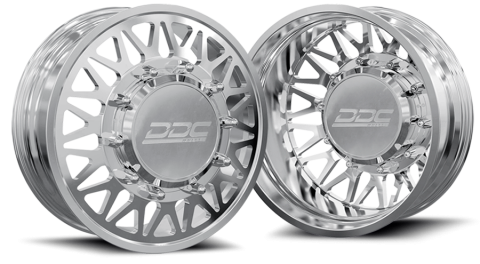 Dually Wheels The Mesh Forged 20x8.25 10x225 Polished 05-10 Ford 15-25 F-450/F-550 Dodge Ram 08-25 4500/5500 DDC Wheels