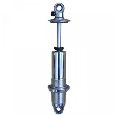 Polished HQ Coil-Over Shock W/ 6.3 Inch Stroke And 1.7 Inch Eye Mount Universal 1 Rebound Adjustable Shock Spring Mounts Delrin Spring Washers And Bearing Spacers 1/2 Inch And 5/8 Inch 12.3 Inch X 18.6 Inch W/ A 15.25 -16 Inch Ride Height Ridetech