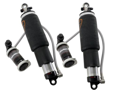 Rear TQ Shockwaves 7000 Series W/ 6.3 Inch Stroke And 2 Inch Stud Pair Of Triple Adjustable Shock waves 4 Inch Rolling Sleeve W/ 1/4 Inch Fittings And Bearing Spacers 1/2 Inch And 5/8 Inch 13.3 Inch X 18.9 Inch W/ A 16 -16.5 Inch Ride Height Ridetech