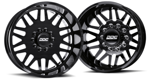 Dually Wheels Aftermath Black/Mill 22x8.25 8x200 SS Fronts 19-25 Dodge Ram 3500 DDC Wheels