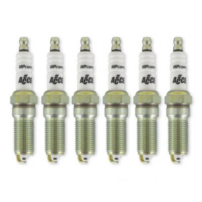 Hp Copper Spark Plug 3.5L V6 Engines One Heat Range Colder 6-Pack ACCEL