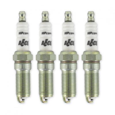 Hp Copper Spark Plug Ford Ecoboost 1.6L, 2.0L And 2.3L I4 Engines Two Heat Range Colder 4-Pack ACCEL