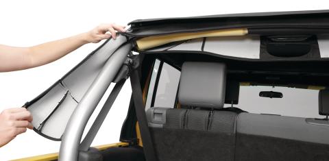Jeep Sport Bar Covers For Jeep 2007-2018 Wrangler JK 4 Door Black Diamond Bestop