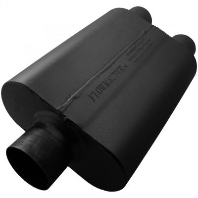 40 Series Chambered Muffler 40 Series Stainless Steel 3.00 Center In 2.50 Dual Out Aggressive Sound Flowmaster