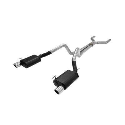 American Thunder Cat-Back Exhaust System Fits 2005-2010 Ford Mustang Gt, Gt500, California Special Or Convertible With 4.6L Or 5.4L Engine 3.00-Inch Mandrel Bent Pipes With Scavenger Series X-Pipe Aggressive Sound Flowmaster