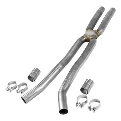 No Resonator Scavenger X-Pipe Kit Fits 2018-2026 Ford Mustang Gt 5.0L Engine Flowmaster