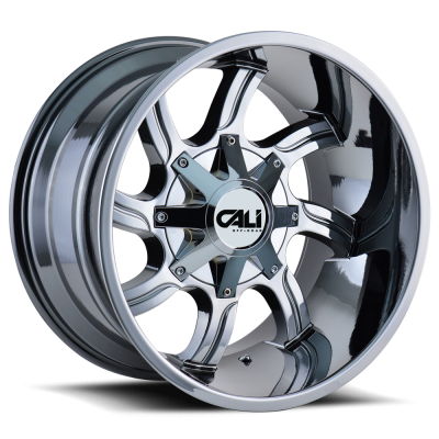 Cast Aluminum Wheels Twisted 9102 CH 20x12 Chrome 6 On 135/6 On139.7 Bolt Pattern -44 Offset Cali Offroad Wheels