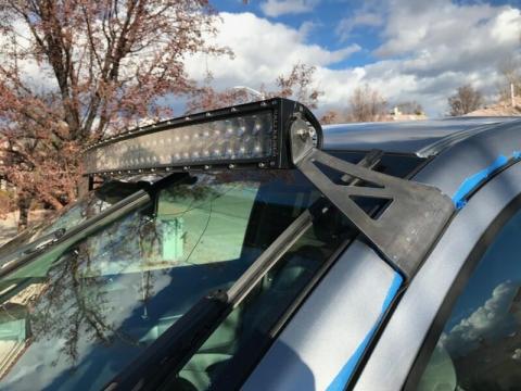 07-21 Tundra 52 Inch Curved LED Light Bar Roof Brackets Kit 5D Optic OSRAM 52 Inch Dual Row Curved Bar Combo Beam No Switch Cali Raised LED