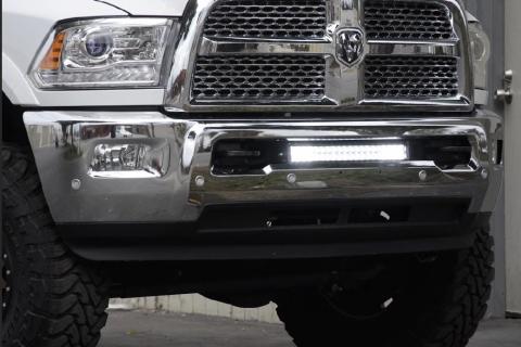 10-18 Dodge 2500/3500 22 Inch Bumper Hidden LED Light Bar Brackets Kit 5D Optic OSRAM 22 inch Dual Row LED Bar Spot Beam Cali Raised LED