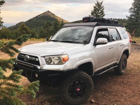 10-21 4Runner Economy Roof Rack Rack and 42 in Single Row LED Amber No Switch Cali Raised LED