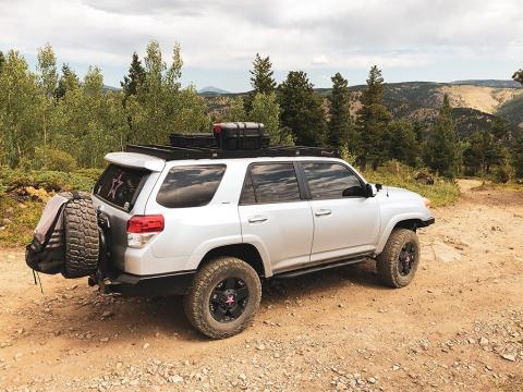 10-21 4Runner Premium Roof Rack 42 in White Dual Row Spot Beam No Switch Cut Outs Only Cali Raised LED
