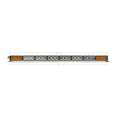 Premium Roof Rack Front Light Bar Kit - 43 Inch Dual Function Cali Raised LED