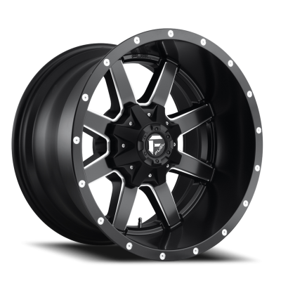 Aluminum Wheels 22X10 Maverick D538 5 On 127/5 On 135 Black Milled 87.1 Bore -24 Offset Fuel Off Road Wheels