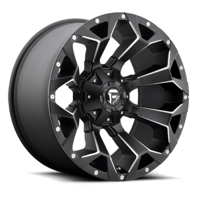 Aluminum Wheels 22X9.5 Assault D546 5 On 139.7/5 On 150 Matte Black Milled 110.3 Bore 20 Offset 8 Spoke Fuel Off Road Wheels