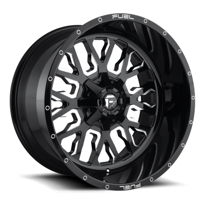 Aluminum Wheels 17X9 Stroke D611 5 On 114.3/5 On 127 Gloss Black/Milled 78.1 Bore 1 Offset Fuel Off Road Wheels