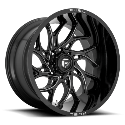 Aluminum Wheels 24X11 Runner D741 6 On 135 Gloss Black Milled 87.1 Bore 0 Offset Fuel Off Road Wheels