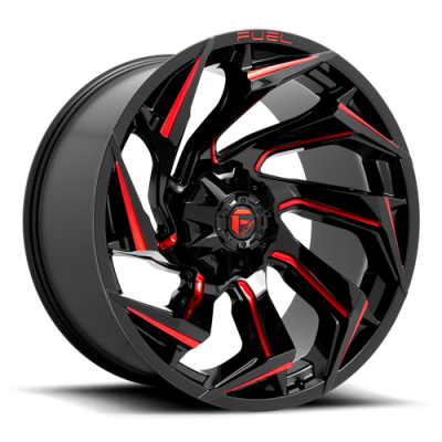 Aluminum Wheels 17X9 Reaction D755 5 On 114.3/5 On 127 Gloss Black Milled Red Tint 78.1 Bore 1 Offset Fuel Off Road Wheels