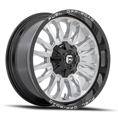 Aluminum Wheels 20X9 Arc D798 5 On 114.3/5 On 127 Silver/Brushed Face-Milled Black Lip 78.1 Bore 1 Offset Fuel Off Road Wheels