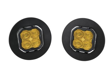 SS3 LED Fog Light Kit for 2007-2014 GMC Sierra 2500/3500 Yellow SAE Fog Pro w/ Backlight Diode Dynamics