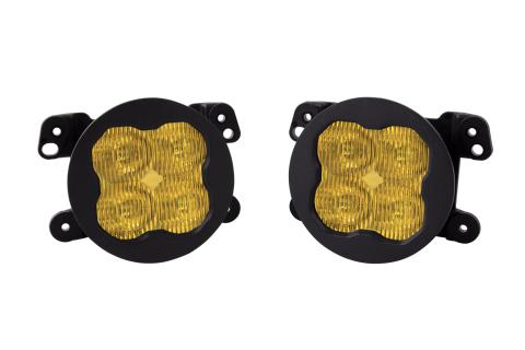 SS3 LED Fog Light Kit for 2009-2017 Dodge Journey Yellow SAE Fog Sport w/ Backlight Type M Bracket Kit Diode Dynamics
