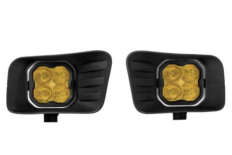 SS3 LED Fog Light Kit for 2010-2018 Ram 2500/3500 Yellow SAE Fog Sport w/ Backlight Diode Dynamics