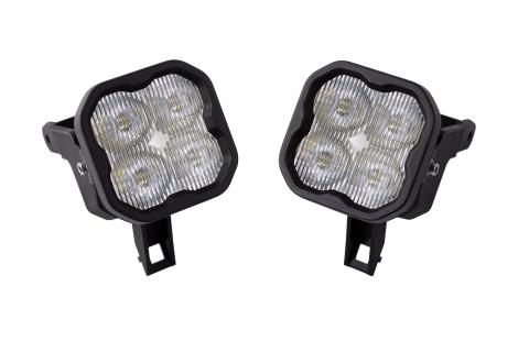 SS3 LED Fog Light Kit for 1999-2010 Ford Super Duty F-250/F-350 White SAE Fog Max w/ Backlight Diode Dynamics