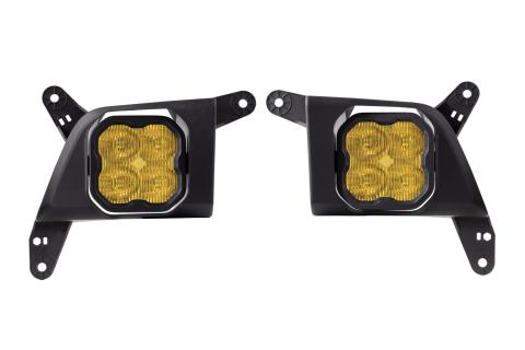 SS3 LED Fog Light Kit for 2019-2021 Chevrolet Silverado 1500 Yellow SAE Fog Pro w/ Backlight Diode Dynamics
