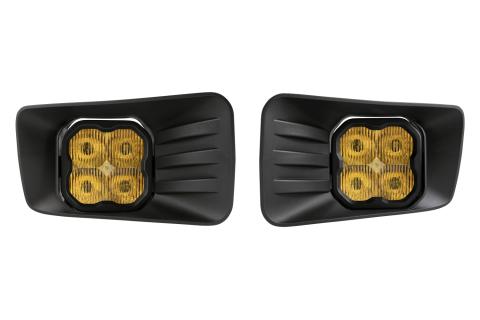 SS3 LED Fog Light Kit for 2007-2014 Chevrolet Silverado 2500/3500 HD, Yellow SAE Fog Sport with Backlight Diode Dynamics