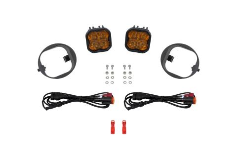 SS3 Max Honda Element LED Fog Light Kit, Yellow SAE Fog Diode Dynamics
