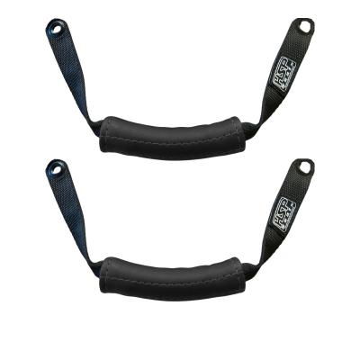 Bronco Roll Bar Grab Handles Black Naugahyde Black Stitching Compatible with Ford Bronco 21-23 Pair HSP Seats