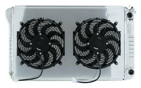 77-87 GM Truck 21 Inch LS Swap Aluminum Radiator and 14 Inch Fan Kit  Cold Case Radiators