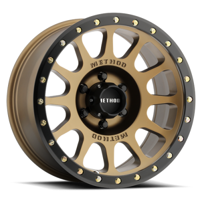 Aluminum Wheels 17x8.5 NV MR305 Bolt Pattern 6 On 135 Offset 0 Lip Size 1.3 Method Bronze BRZ Black Street Loc Method