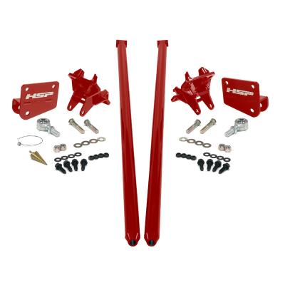 HSP Traction Bars For 2017.5-2022 Ford Powerstroke 6.7 Liter F350 SRW Extended Cab Short Bed-Flag Red