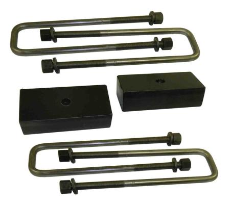 1.5 Inch Lift Blocks Rear Block and U-Bolt Kit Heavy Duty 1.5 Inch For 88-00 K2500/K3500 4x4 Inch K2500 Suburban W/ 0.625 Inch U-Bolts SuspensionMaxx