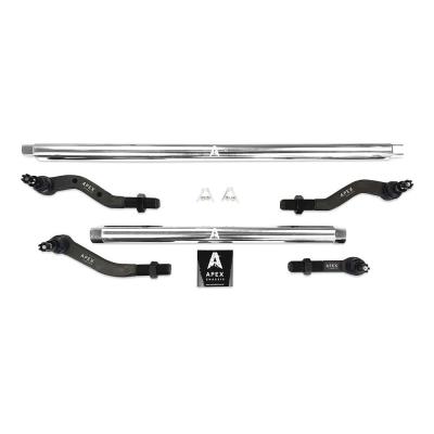 Heavy Duty Polished Aluminum Tie Rod and Drag Link Axle Swap Kit Ultimate Dana 60 68.5 Inch Jeep JL-JT 2.5T Note: This No-Flip kit is for Axle Upgrade Options Only Apex Chassis