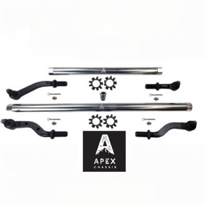 Heavy Duty Polished Aluminum Tie Rod and Drag Link Axle Swap Kit Currie 72.5 Inch Jeep JK 2.5T for Axle Upgrade Options Only Apex Chassis