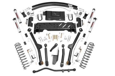 4.5 Inch Lift Kit Long Arm AAL NP242 V2 Jeep Cherokee XJ 4WD (84-01) Rough Country