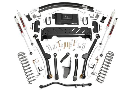 4.5 Inch Lift Kit Long Arm RR AAL NP231 M1 Jeep Cherokee XJ (84-01) Rough Country